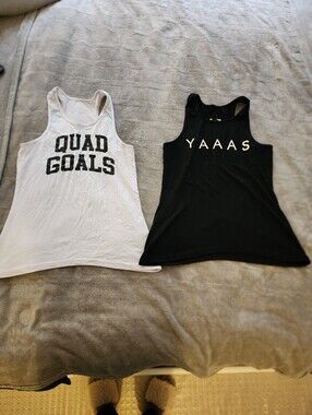 Graphic Racerback Tank Tops - Quad Goals, YAAAS & But Did You Die